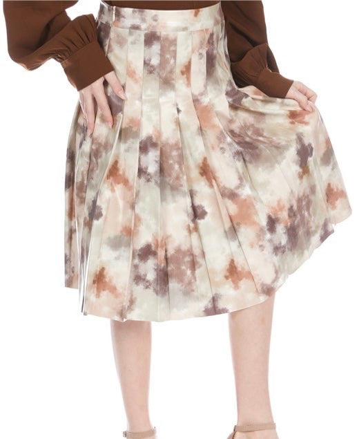 Tween Watercolor Leather Skirt