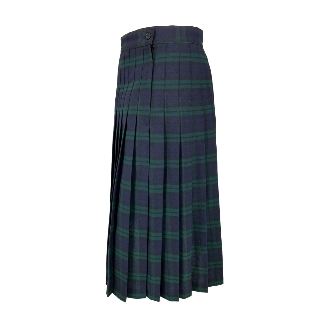BBY Elementary School Plaid Pleated Side Button Skirt