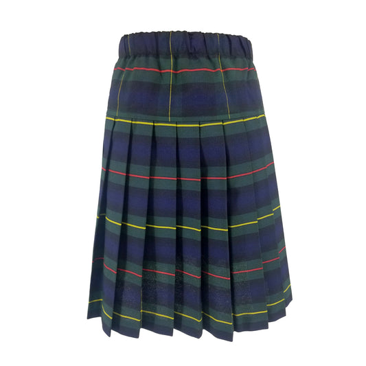 TAG Elementary School Plaid Pleated Yoke Elastic Skirt
