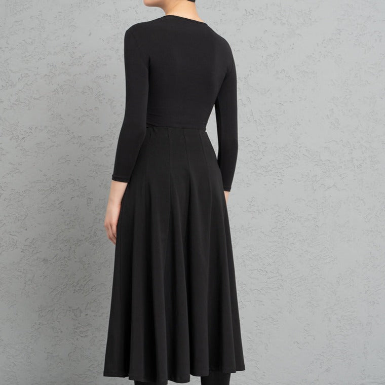 Kiki Riki Ladies 32" Cotton Stretch Midi Panel Skirt (2 colors) - Modest Necessities