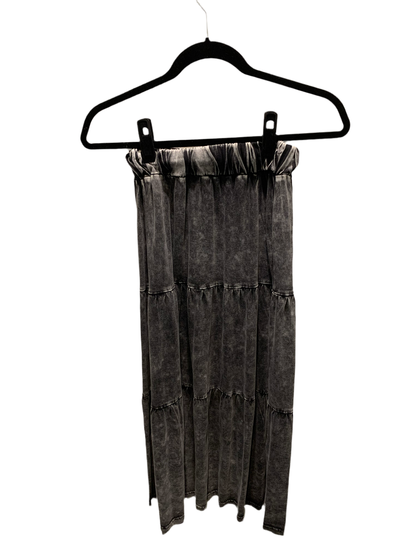 Tween Tiered Mineral Wash Long Skirt
