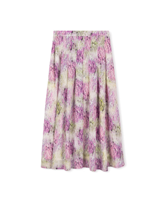 Tween Solo Paneled Brush Stroke Midi Skirt Set
