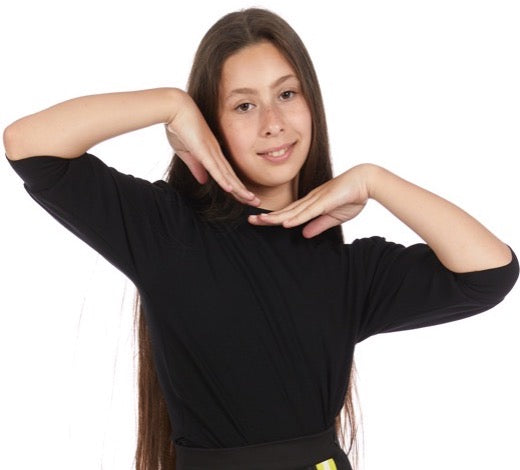 Tween Ribbed Bubble Sleeve Top