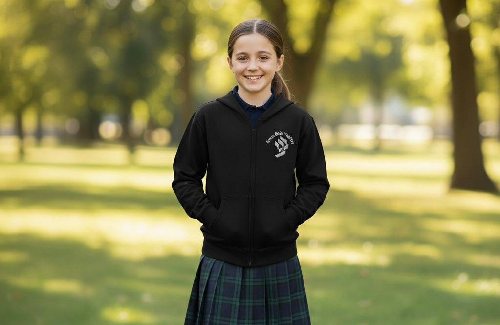 BBY Logo Fleece Lined Zip Up Hoodie