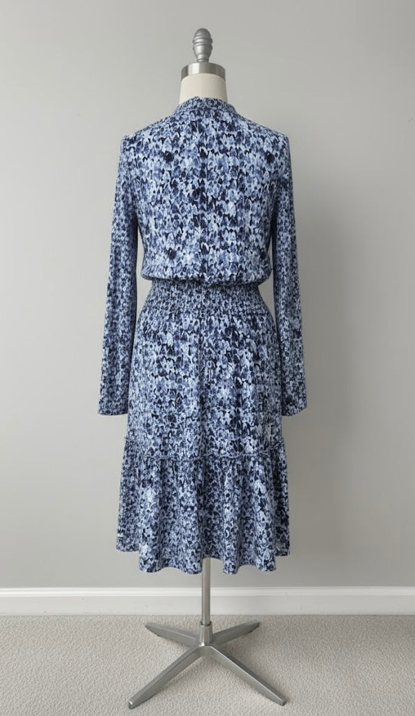 Tween Blue And Black Multi Print Skirt