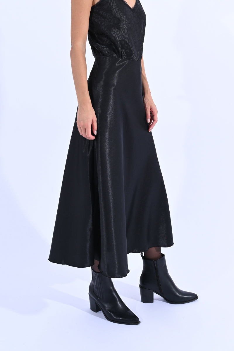 Ladies Satin Slip Skirt (2 colors)