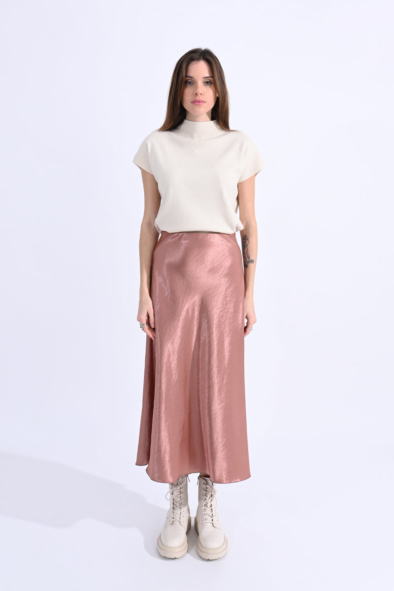 Ladies Satin Slip Skirt (2 colors)