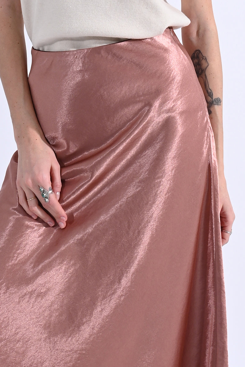 Ladies Satin Slip Skirt (2 colors)