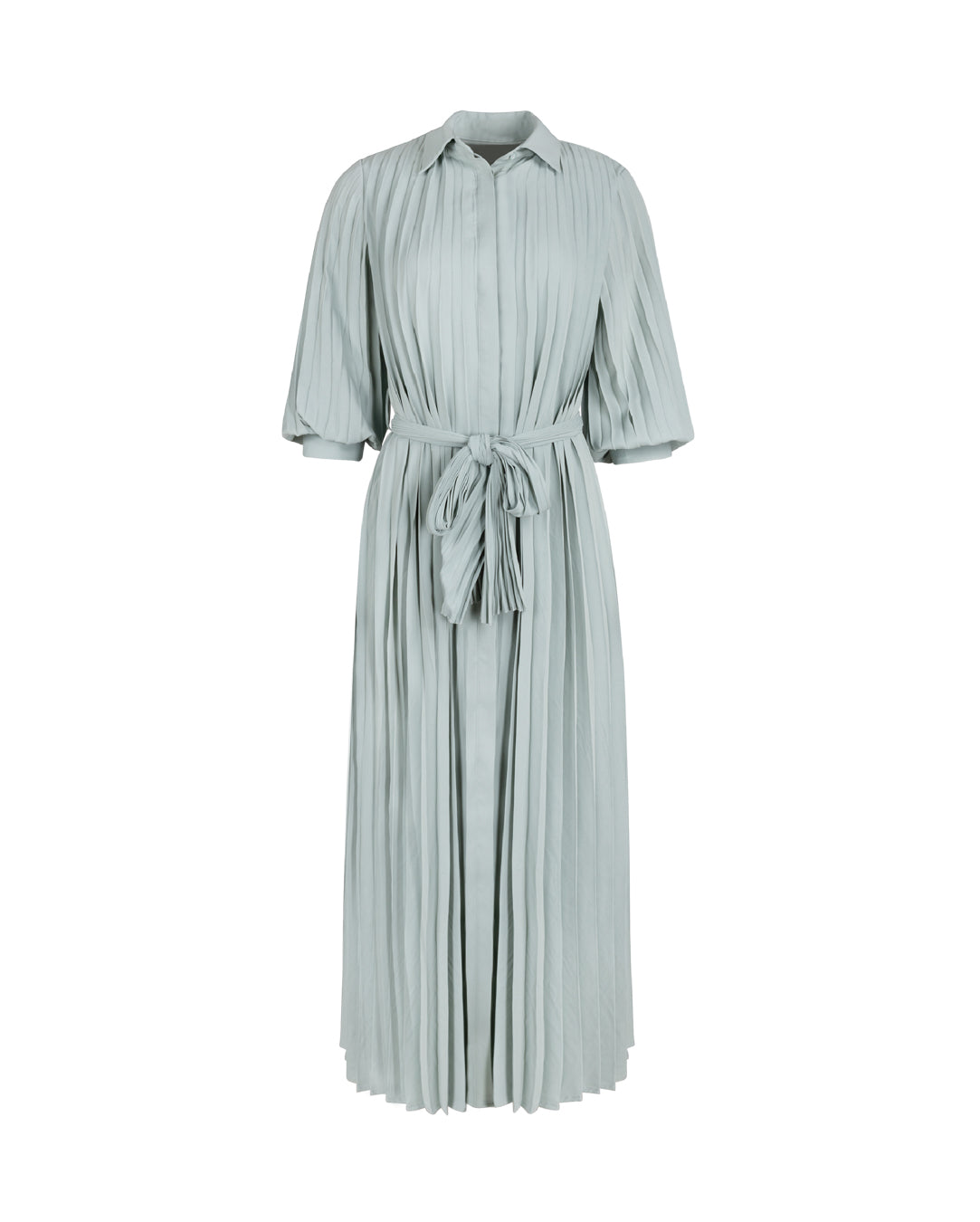 Ladies Pleated Belt Detail Dress