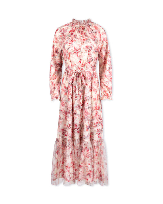Ladies Floral Mesh Maxi Dress