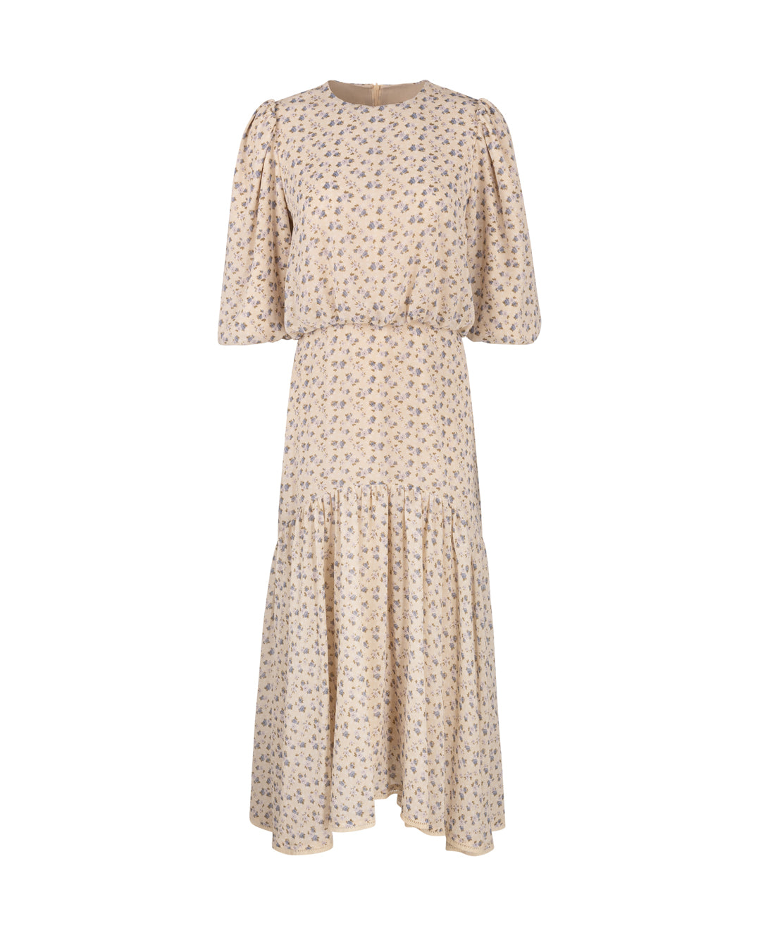 Ladies Chiffon Flower Printed Maxi Dress