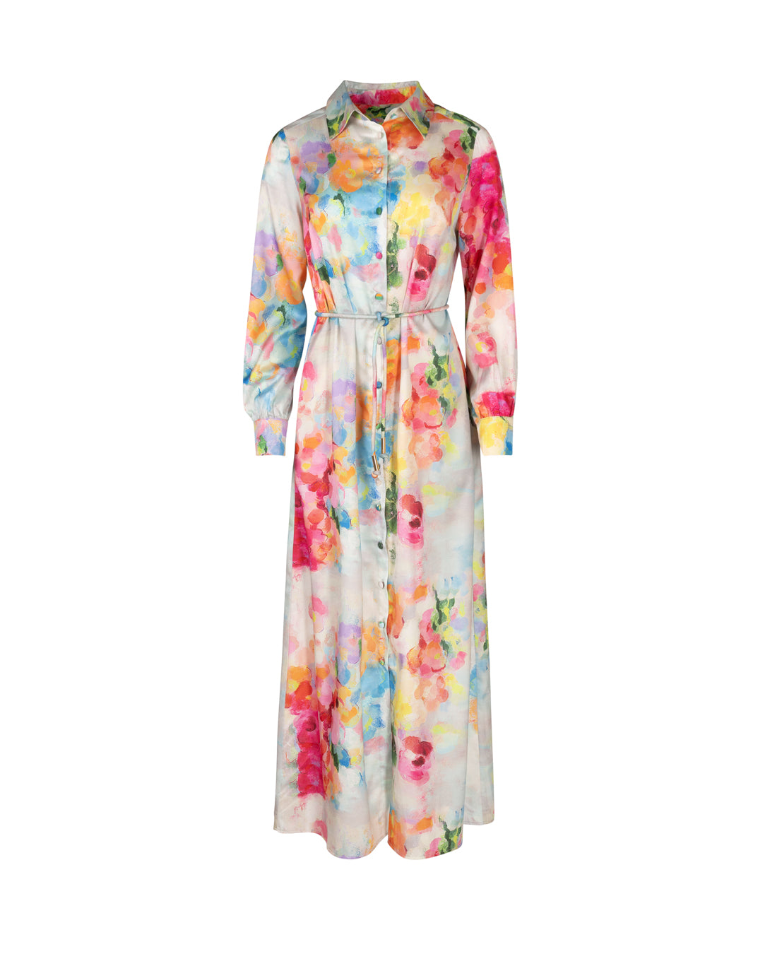 Ladies Colorful Painted Shirt Dress