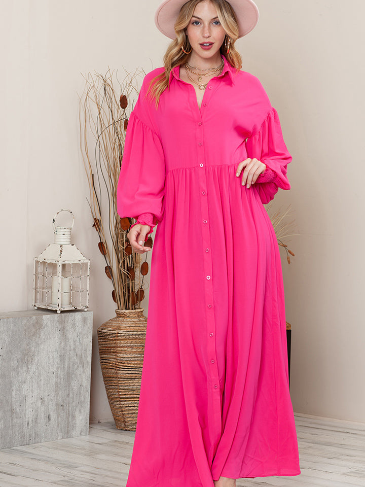 Button up gown best sale