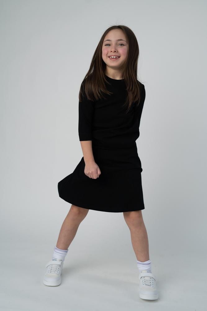 Girls 3/4 Solid Cotton Tee - Modest Necessities
