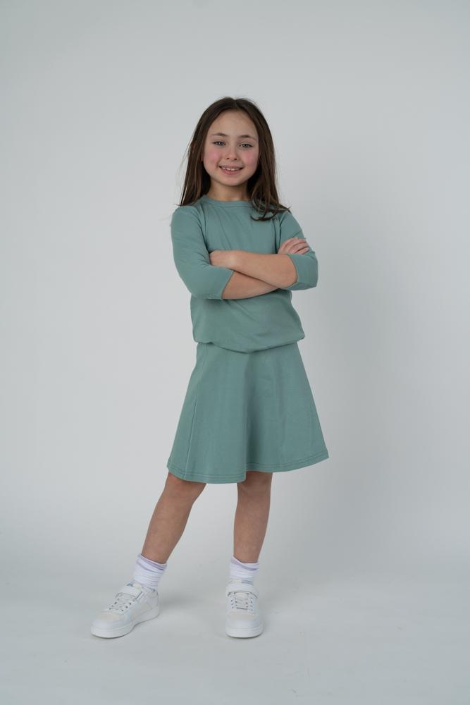 Girls 3/4 Solid Cotton Tee - Modest Necessities