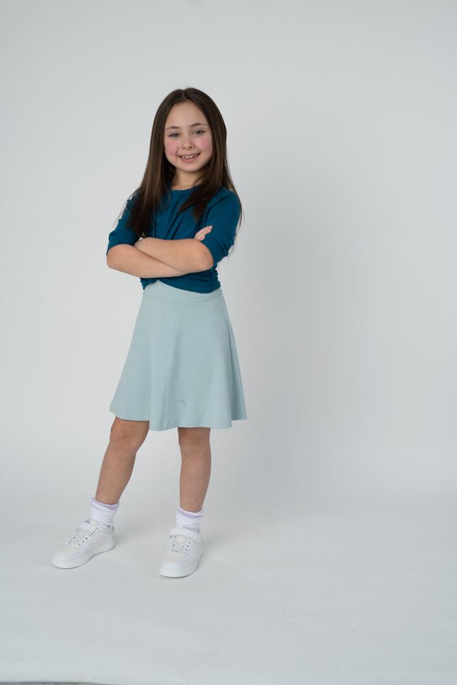 Girls 3/4 Solid Cotton Tee - Modest Necessities