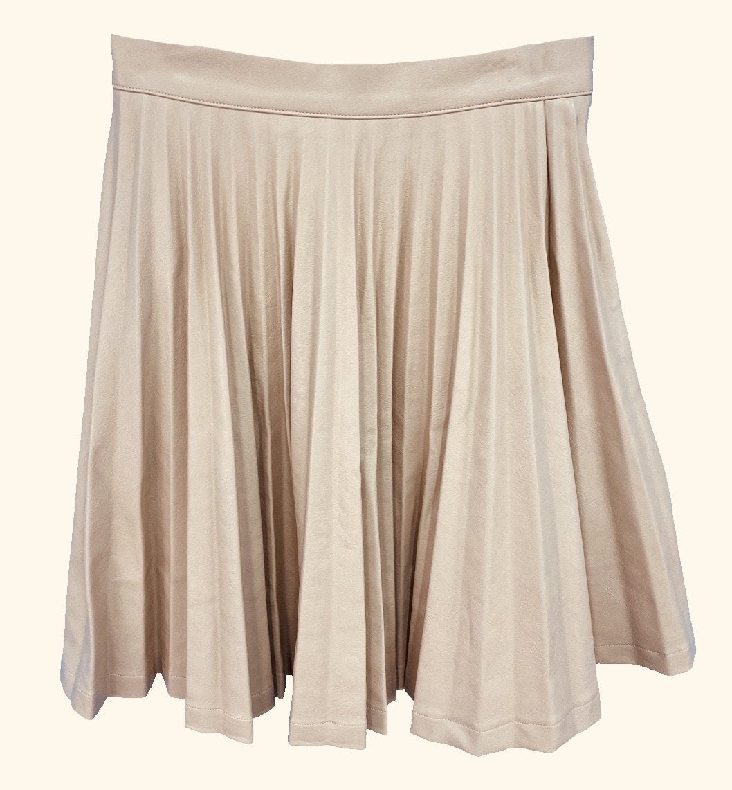 Teen Pleated Leather Skirt - Modest Necessities