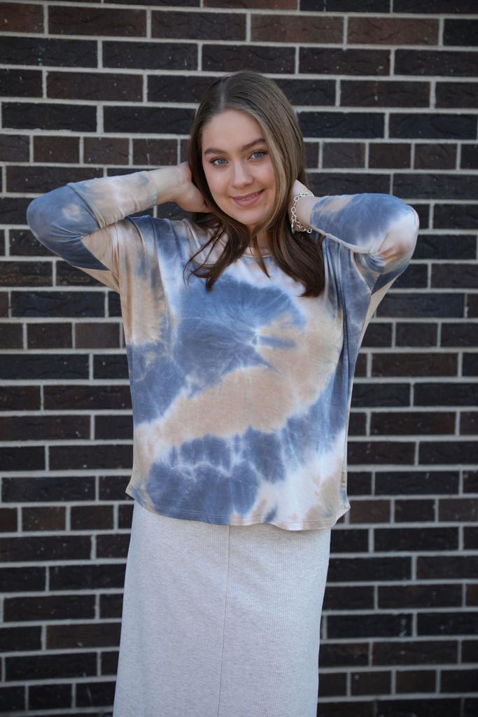 Ladies Tie Dye Dolman Tee (2 colors)