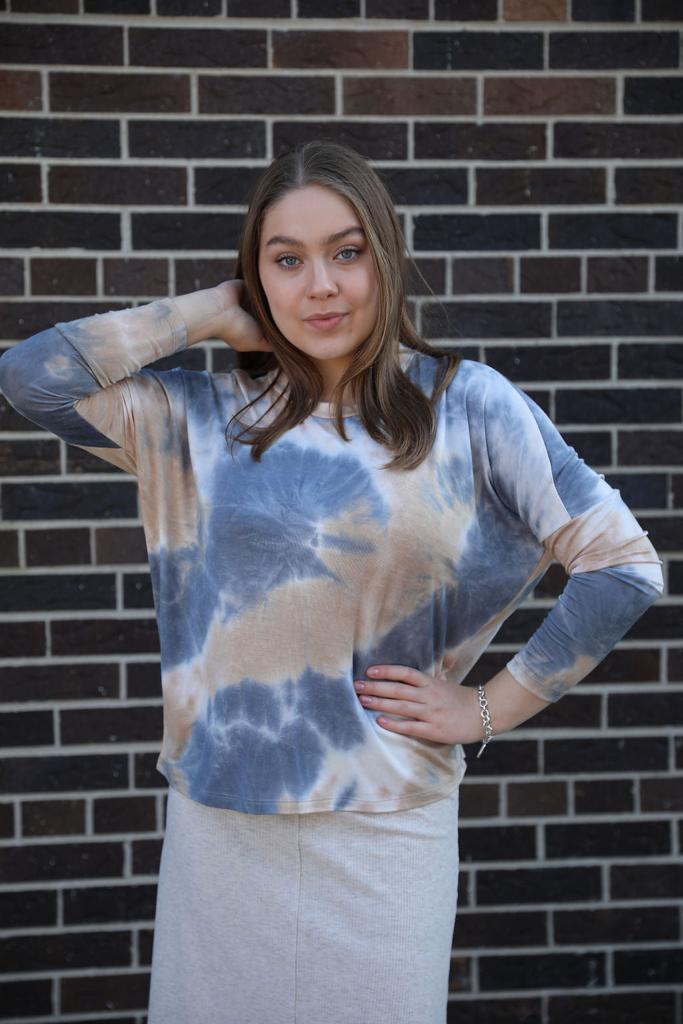 Ladies Tie Dye Dolman Tee (2 colors)