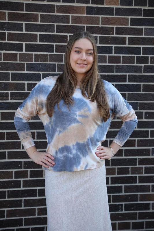 Ladies Tie Dye Dolman Tee (2 colors) - Modest Necessities