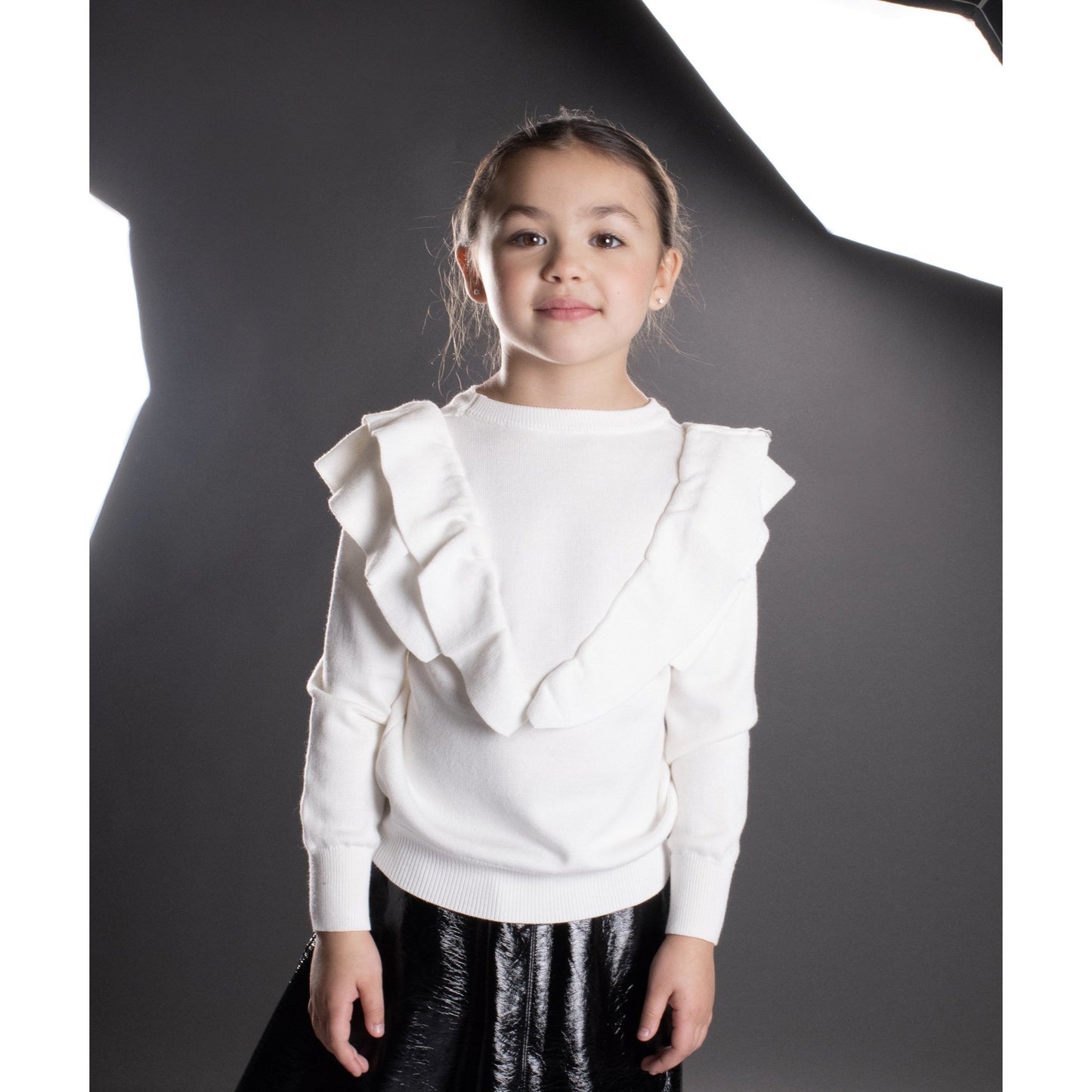 Girls Ruffle Sweater - Modest Necessities