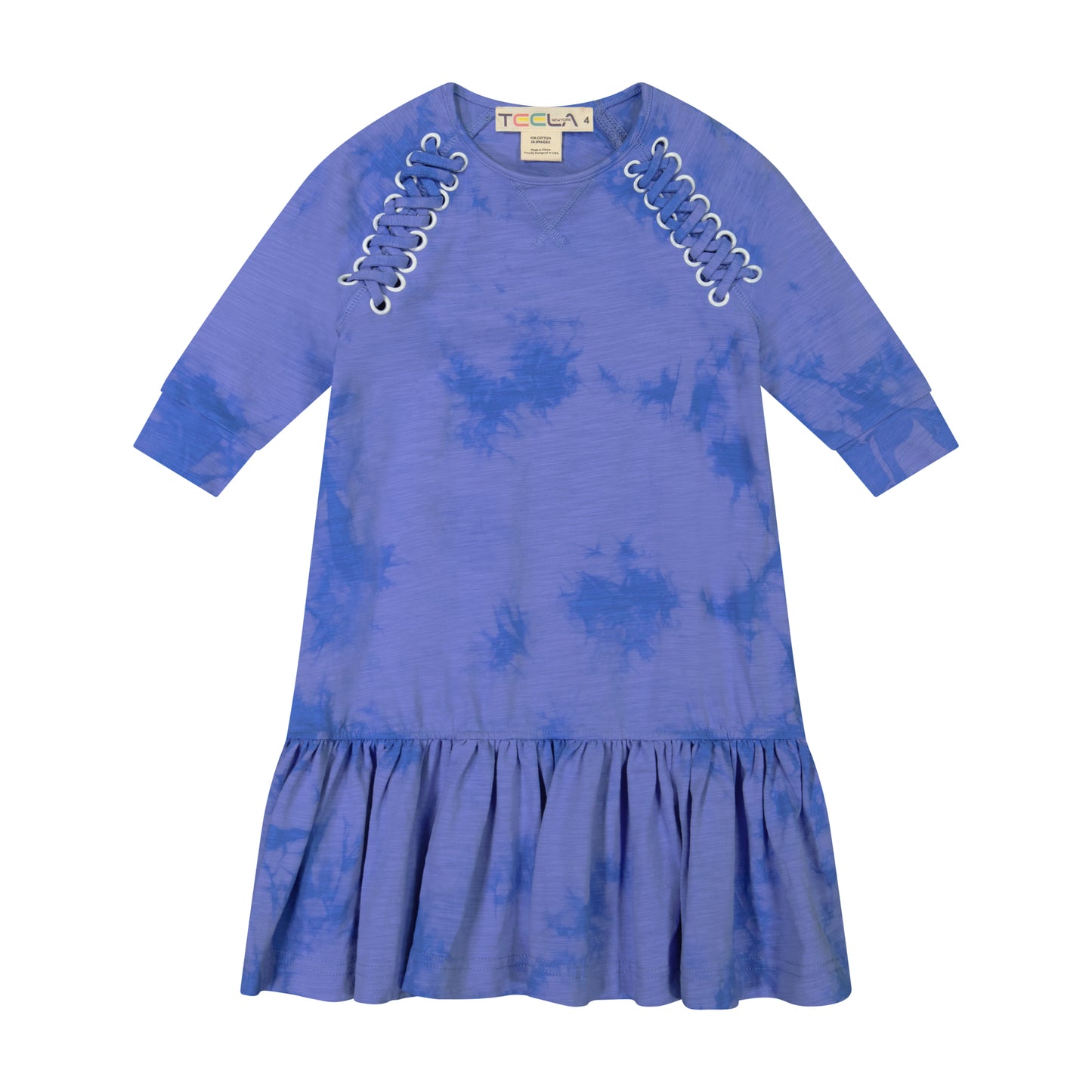 Girls Teela X-Stitch Tie Dye Dress (3 colors) - Modest Necessities