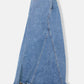 Ladies Raw Hem Maxi Denim Skirt