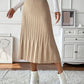 Ladies Pleated Midi Sweater Skirt