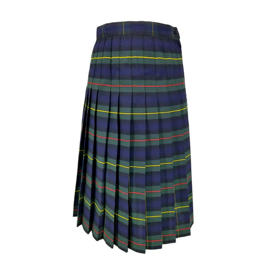Tag Elementary School Plaid Pleated Side Button Junior Size Skirt - Modest Necessities