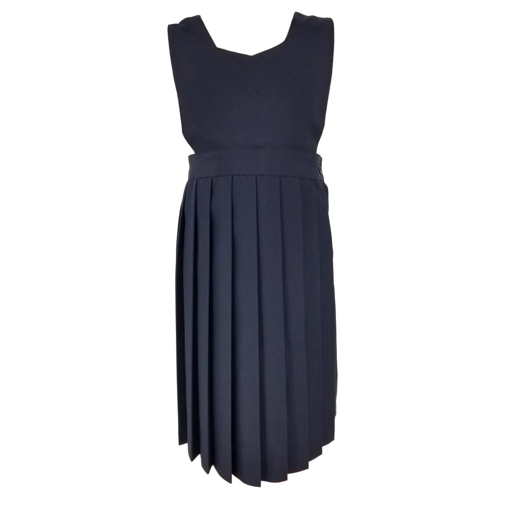 Navy Poly Pleated Jumper