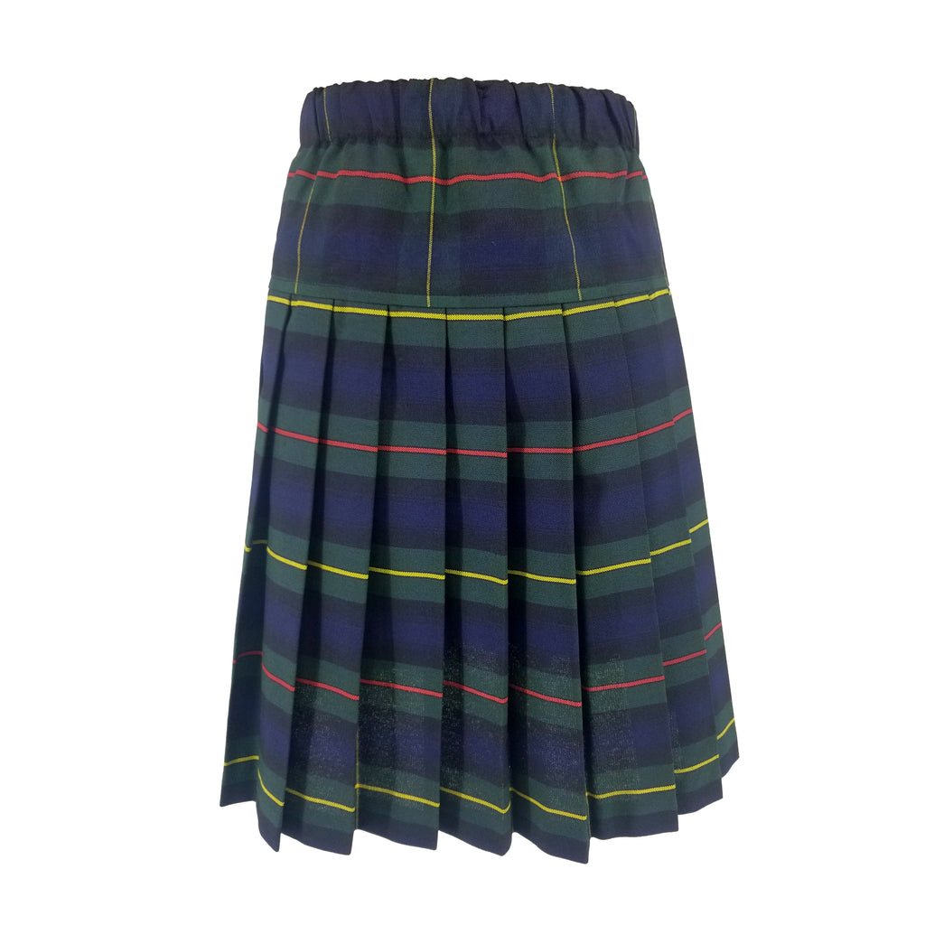 TAG Elementary School Plaid Pleated Yoke Elastic Skirt