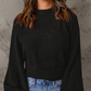 Ladies Balloon Sleeve Cropped Sweater