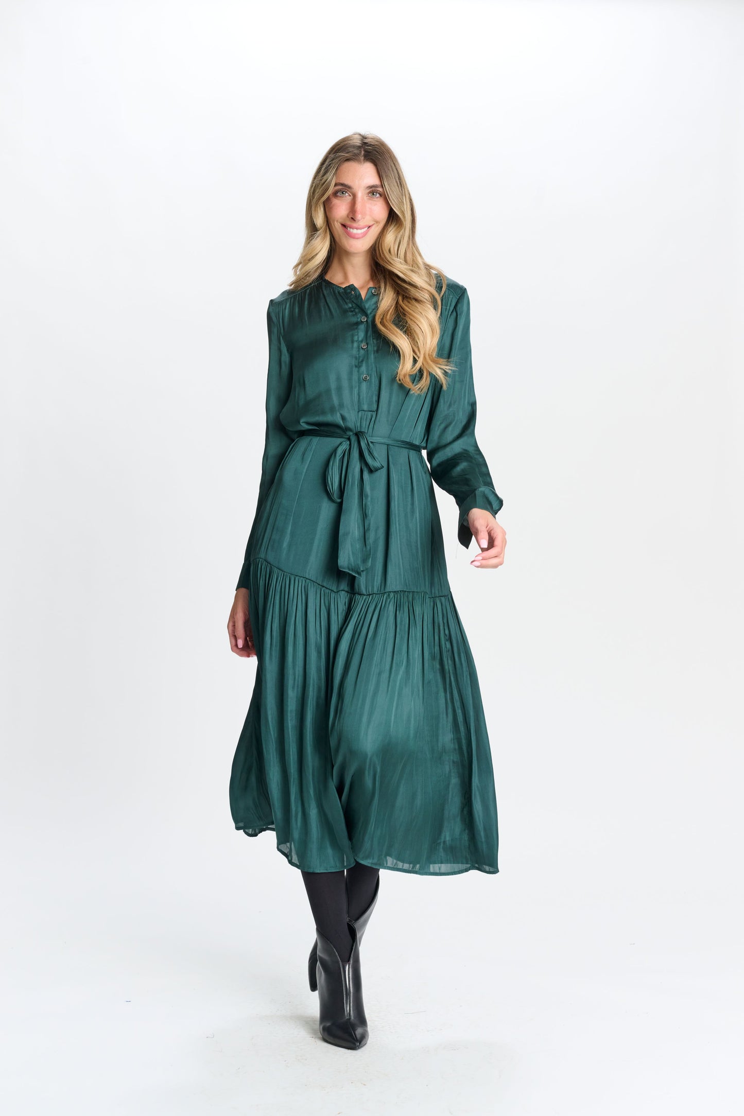 Ladies Sateen A- Line Dress