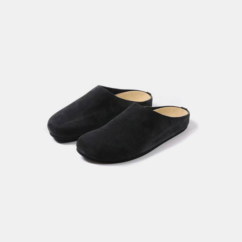 Suede Round Toe Slip-Ons