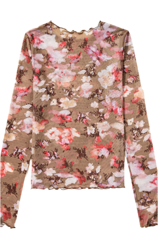 Ladies Floral Sheer Top