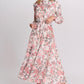 Ladies Shimmer Thread Tiered Floral Dress