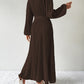 Ladies Tie Waist Long Sleeve Dress