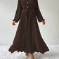 Ladies Tie Waist Long Sleeve Dress