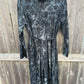 Marble Velour Detail Dress