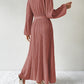 Ladies Tie Waist Long Sleeve Dress