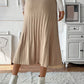 Ladies Pleated Midi Sweater Skirt