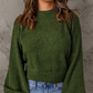 Ladies Balloon Sleeve Cropped Sweater