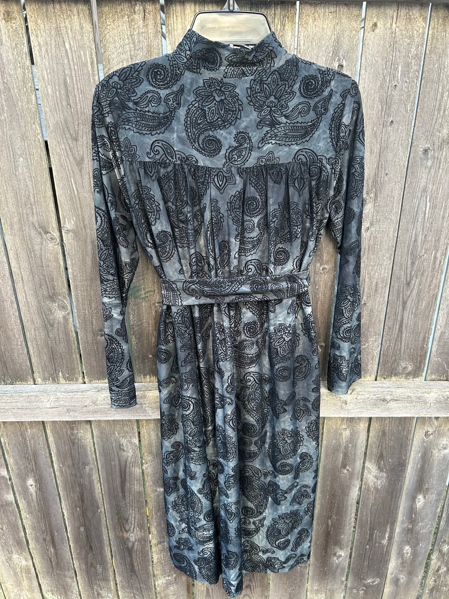 Marble Velour Detail Dress