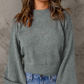 Ladies Balloon Sleeve Cropped Sweater