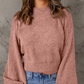 Ladies Balloon Sleeve Cropped Sweater