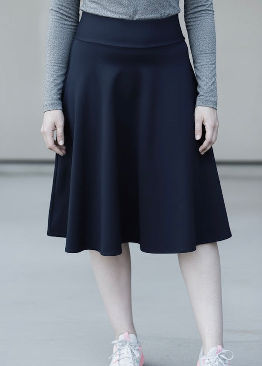 Ladies Get-Fit Knee Length Skirt