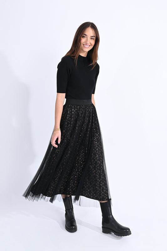 Ladies Mesh Woven Skirt (2 colors)