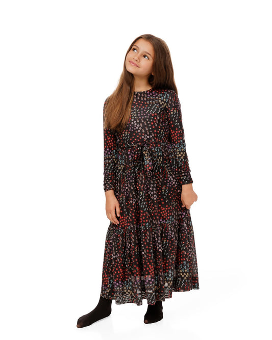 Tween Colorful Mesh Maxi Dress