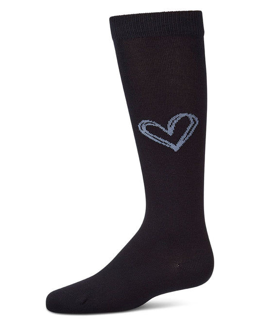 Girls Heart Pop Knee Socks