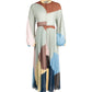 Ladies Mesh Water Color Print Maxi Dress